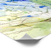 Poster Fleurs Balsam et Lobelia (Coin)