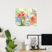 Poster Fleurs Balsam et Lobelia (Bureau à domicile)