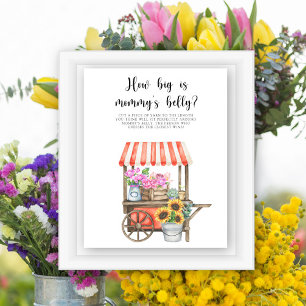 Poster Fleurs bébé - quelle taille est le jeu du ventre d