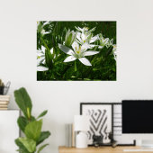 Poster fleurs blanches (Bureau à domicile)