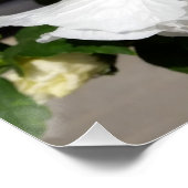 Poster fleurs blanches accueillantes (Coin)