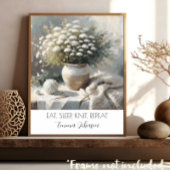 Poster Fleurs blanches blanches blanches en blanc et blan