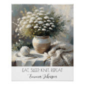 Poster Fleurs blanches blanches blanches en blanc et blan (Devant)