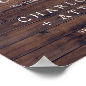 Poster Fleurs blanches classiques | Mariage de bienvenue (Coin)