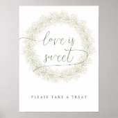 Poster Fleurs Blanches Classiques Mariage Love Is Sweet (Devant)