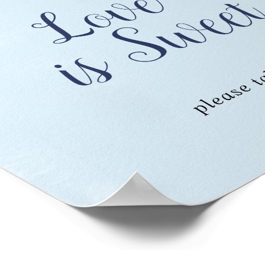 Poster Fleurs blanches classiques | Panneau bleu L'amour  (Coin)