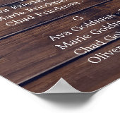 Poster Fleurs blanches classiques Siège alphabétique rust (Coin)