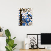 Poster Fleurs blanches devant un ciel blanc (Bureau à domicile)