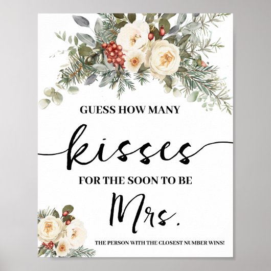 Poster Fleurs blanches d'hiver Combien de baisers pour Mm (Devant)