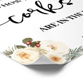 Poster Fleurs blanches d'hiver Combien de bouchons Jeu de (Coin)