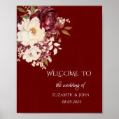 Poster Fleurs blanches élégantes de Bourgogne (Devant)