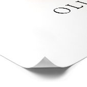 Poster Fleurs blanches, Fleurs roses, Accueil Baby shower (Coin)