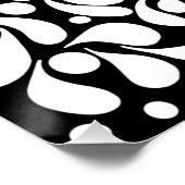 Poster Fleurs blanches modernes en gras sur arrière - pla (Coin)