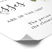 Poster Fleurs blanches : nombre de baisers (Coin)