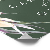 Poster Fleurs blanches | Panneau Cadeaux et Cartes Vert f (Coin)