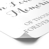 Poster Fleurs blanches roses en souvenir affectueux Panne (Coin)