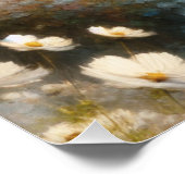 Poster Fleurs blanches sous un beau ciel (Coin)