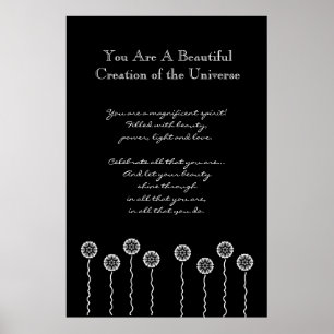 Poster Fleurs blanches V002 d'inspiration