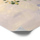 Poster Fleurs Bleu & Blanc Ginger Jar Art Imprimer Canvas (Coin)