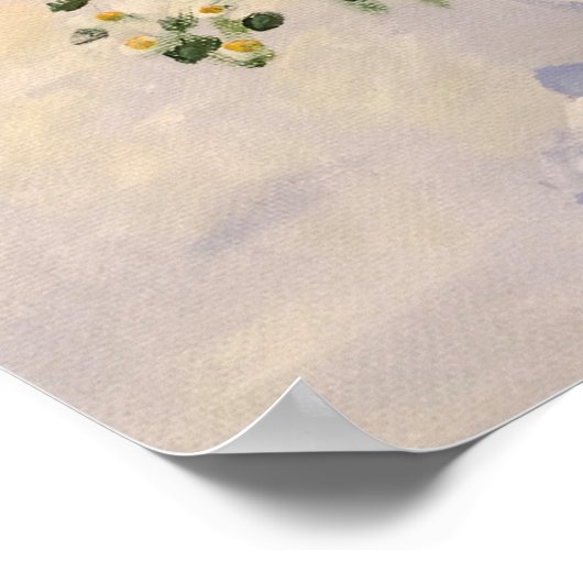 Poster Fleurs Bleu & Blanc Ginger Jar Art Imprimer Canvas (Coin)