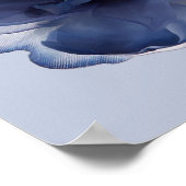 POSTER FLEURS BLEU PEONY (Coin)