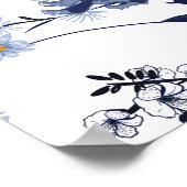 Poster Fleurs bleues (Coin)