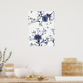 Poster Fleurs bleues (Cuisine)