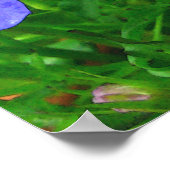 Poster fleurs bleues (Coin)