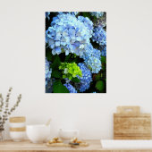 Poster Fleurs bleues (Cuisine)