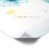 Poster Fleurs bleues dans un vase de verre (Coin)