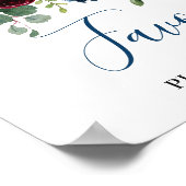 Poster Fleurs bleues de la marine bourguignonne en faveur (Coin)