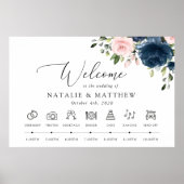 Poster Fleurs bleues de la Marine, Fleurs roses, Chronolo (Devant)