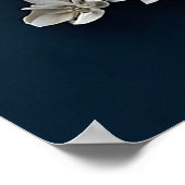 Poster Fleurs bleues et blanches (Coin)
