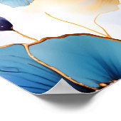 Poster Fleurs bleues éthérées dans les pastels doux Encre (Coin)