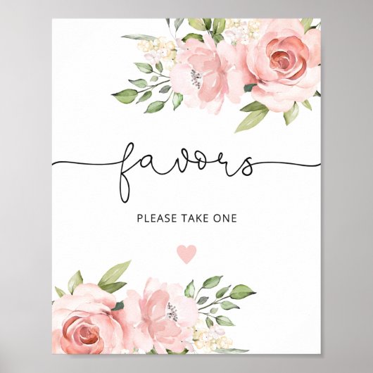 Poster Fleurs bleues Faveurs s'il vous plaît prendre un (Devant)