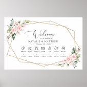 Poster Fleurs bleues, Fleurs roses, Chronologie Mariage (Devant)