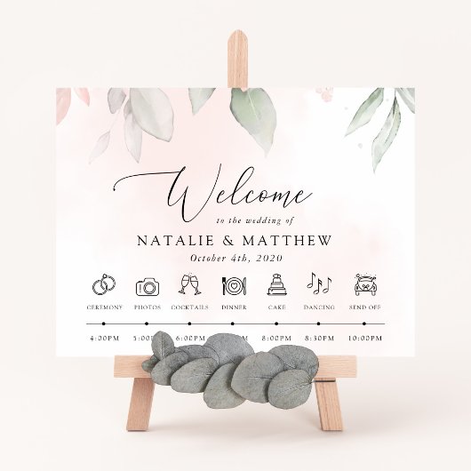 Poster Fleurs bleues, Fleurs roses, Chronologie Mariage