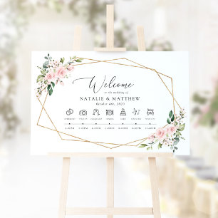 Poster Fleurs bleues, Fleurs roses, Chronologie Mariage