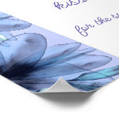 Poster Fleurs bleues poussiéreuses combien de baisers ent (Coin)