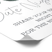 Poster Fleurs bleues poussiéreuses Date Nuit (Coin)