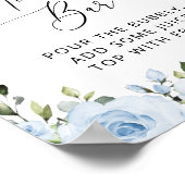 Poster Fleurs bleues poussiéreuses, Verdure, Boho, Momosa (Coin)