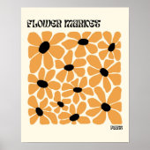 Poster Fleurs Boho Marché aux Fleurs de Paris Moderne Min (Devant)