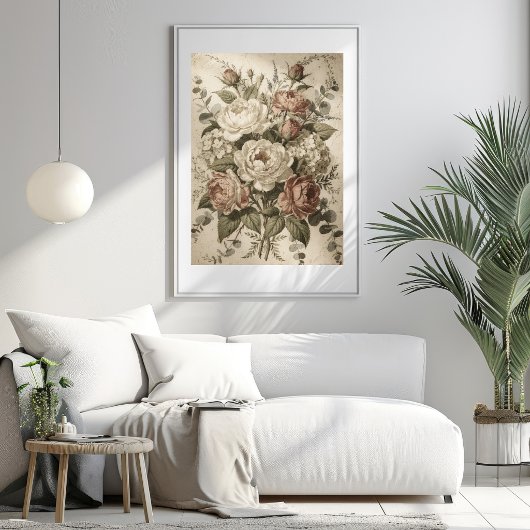 Poster Fleurs Botaniques Vintage