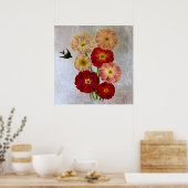 Poster Fleurs Botaniques Vintage Hirondelle Oiseaux Rusti (Cuisine)