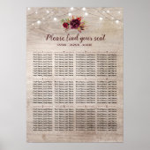 Poster Fleurs bourguignonnes Mariage rustique (Devant)
