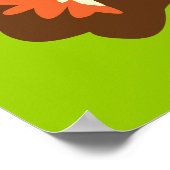 Poster Fleurs Brown rétro (Coin)