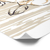 Poster fleurs brunes motif sur fond de texture (Coin)