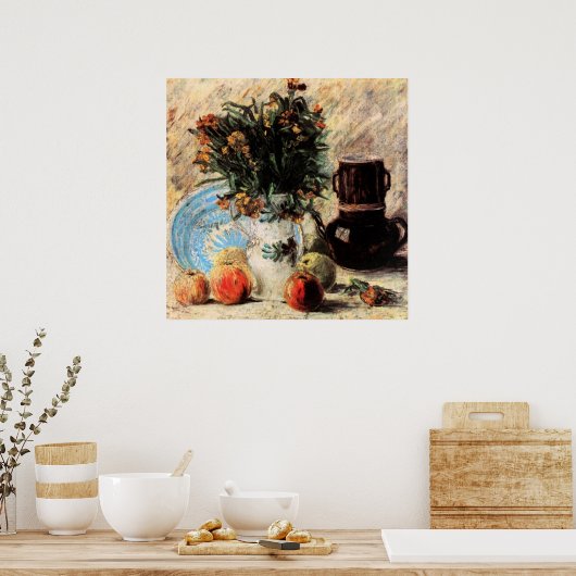 Poster Fleurs, Café et Fruit de Vincent van Gogh (Cuisine)