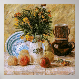 Poster Fleurs Café et Fruit Van Gogh Art