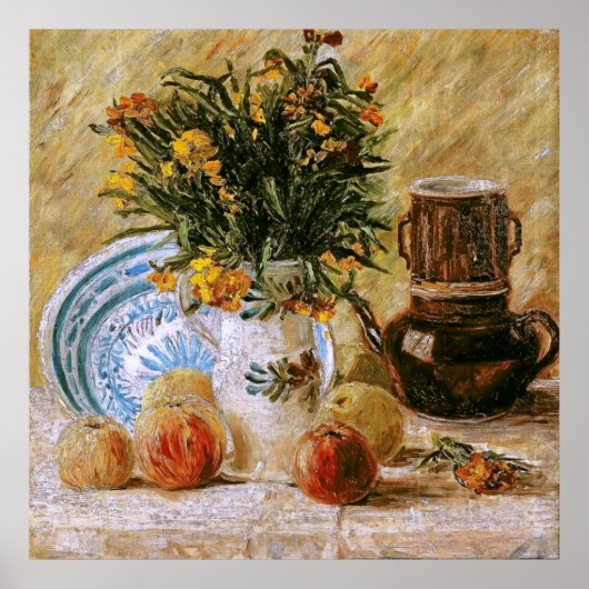 Poster Fleurs Café et Fruit Van Gogh Art (Devant)